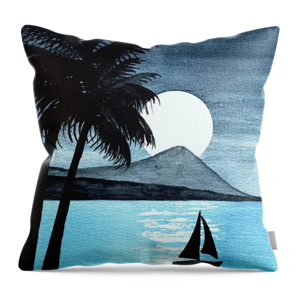 Hawaii Throw Pillow featuring the painting Dreaming of Maui by Donna Mibus