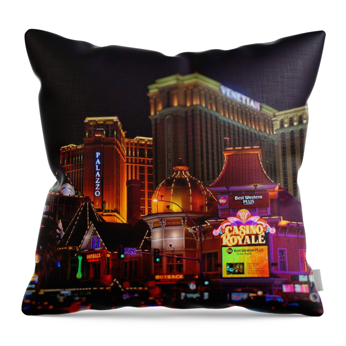  Throw Pillow featuring the photograph Dreamscapes in Vegas by Rodney Lee Williams