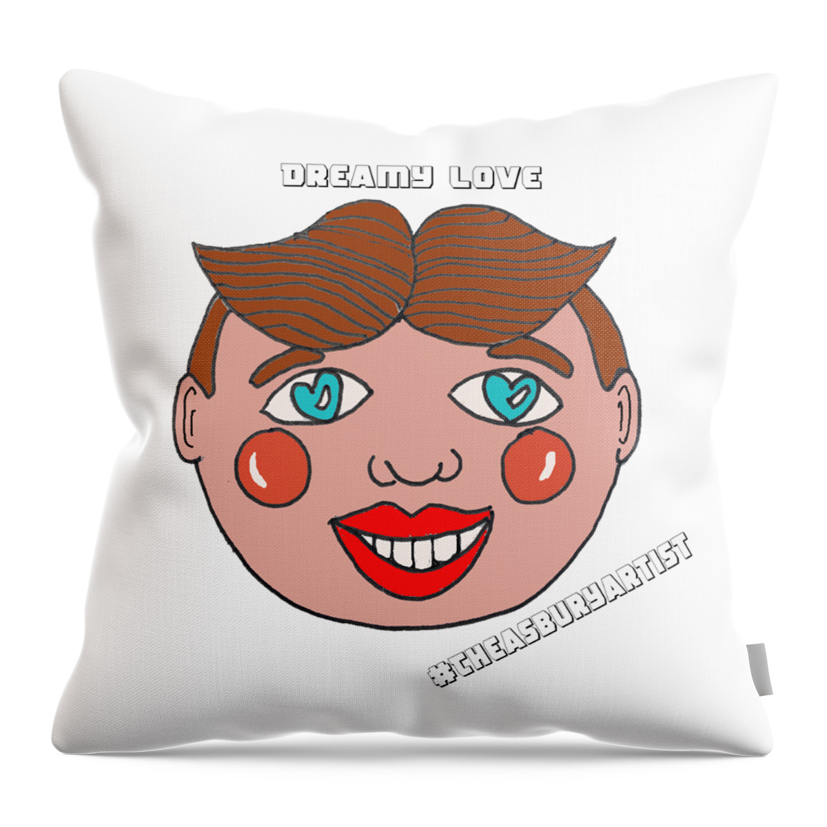 Asbury Park Throw Pillow featuring the drawing Dreamy Love by Patricia Arroyo