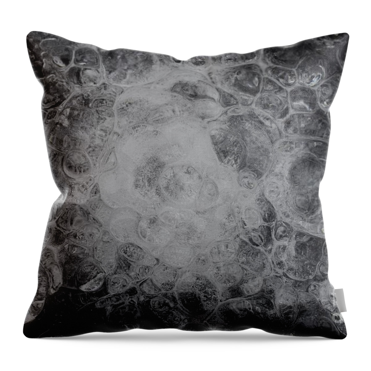 Ice Drops Throw Pillow featuring the photograph Drops Of Ice by Stefania Caracciolo