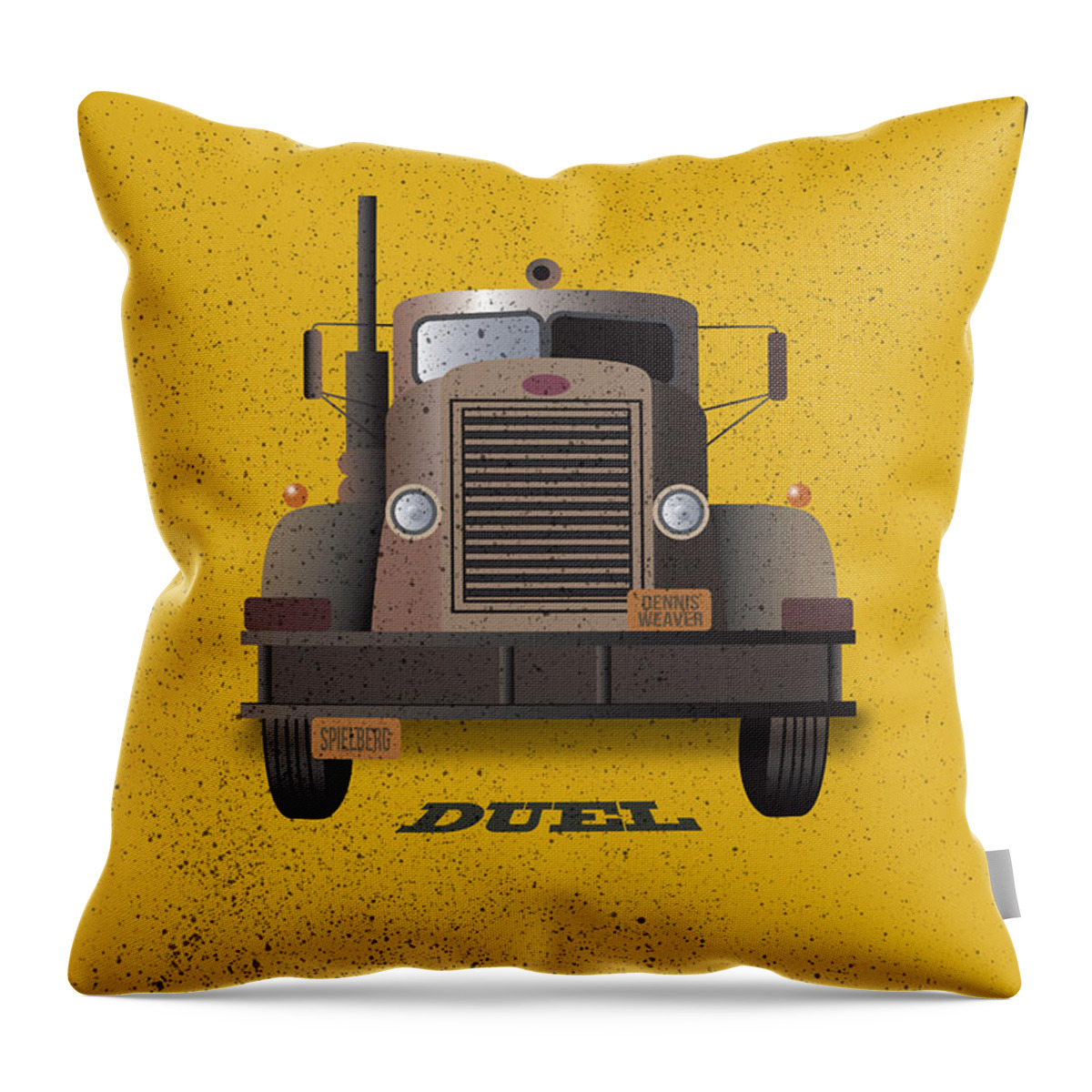 Duel Throw Pillow featuring the digital art Duel - Alternative Movie Poster by Movie Poster Boy