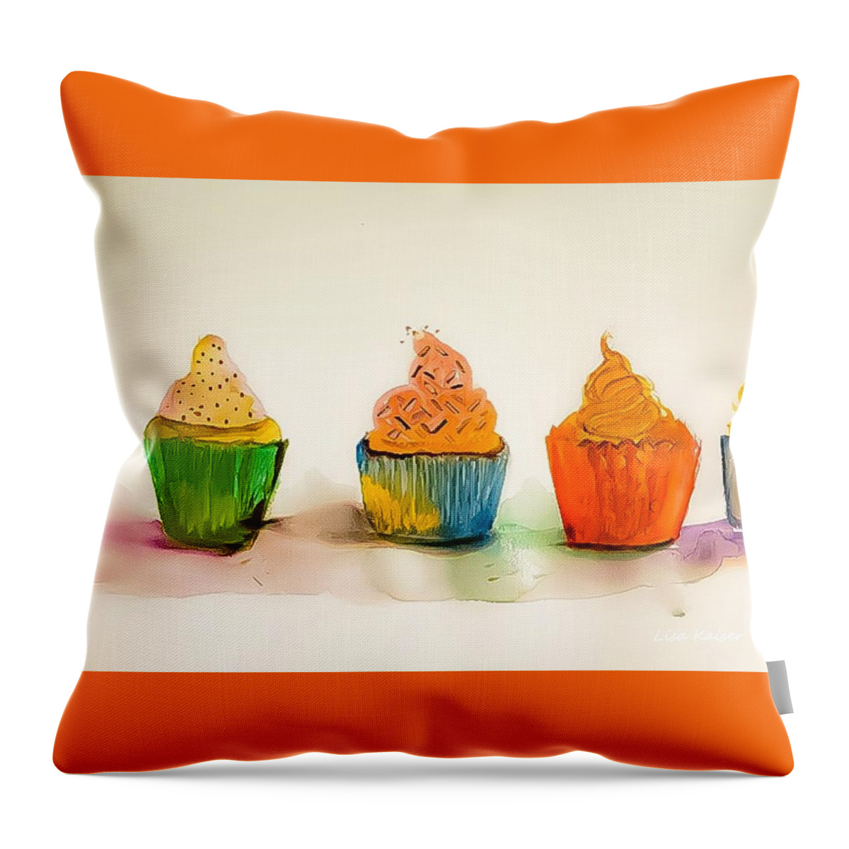Unique Throw Pillow featuring the painting Each Of Us Is Unique by Lisa Kaiser