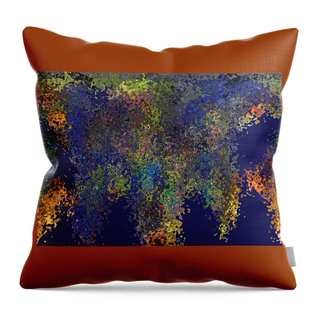 Digital Throw Pillow featuring the digital art Earth 1,000,000 years B.C. by Ronald Mills