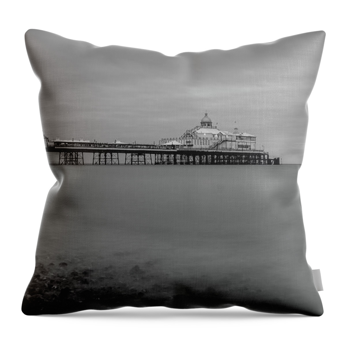 Eastbourne Throw Pillow featuring the photograph Eastbourne Pier by Andrew Lalchan