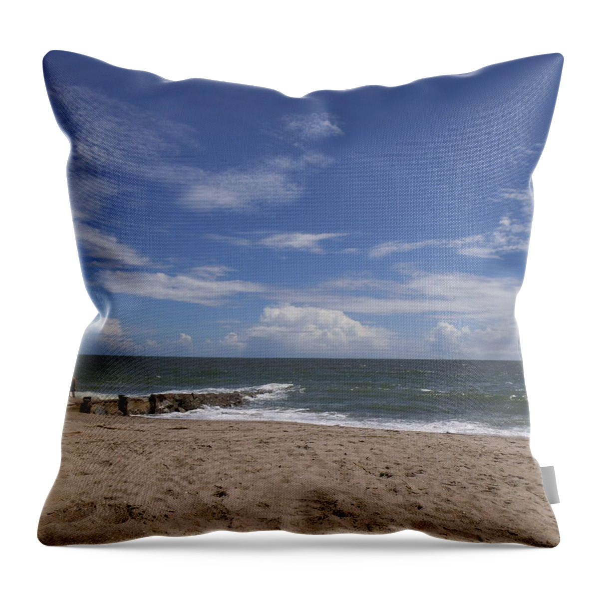  Throw Pillow featuring the photograph Edisto Beach Salutations by Heather E Harman
