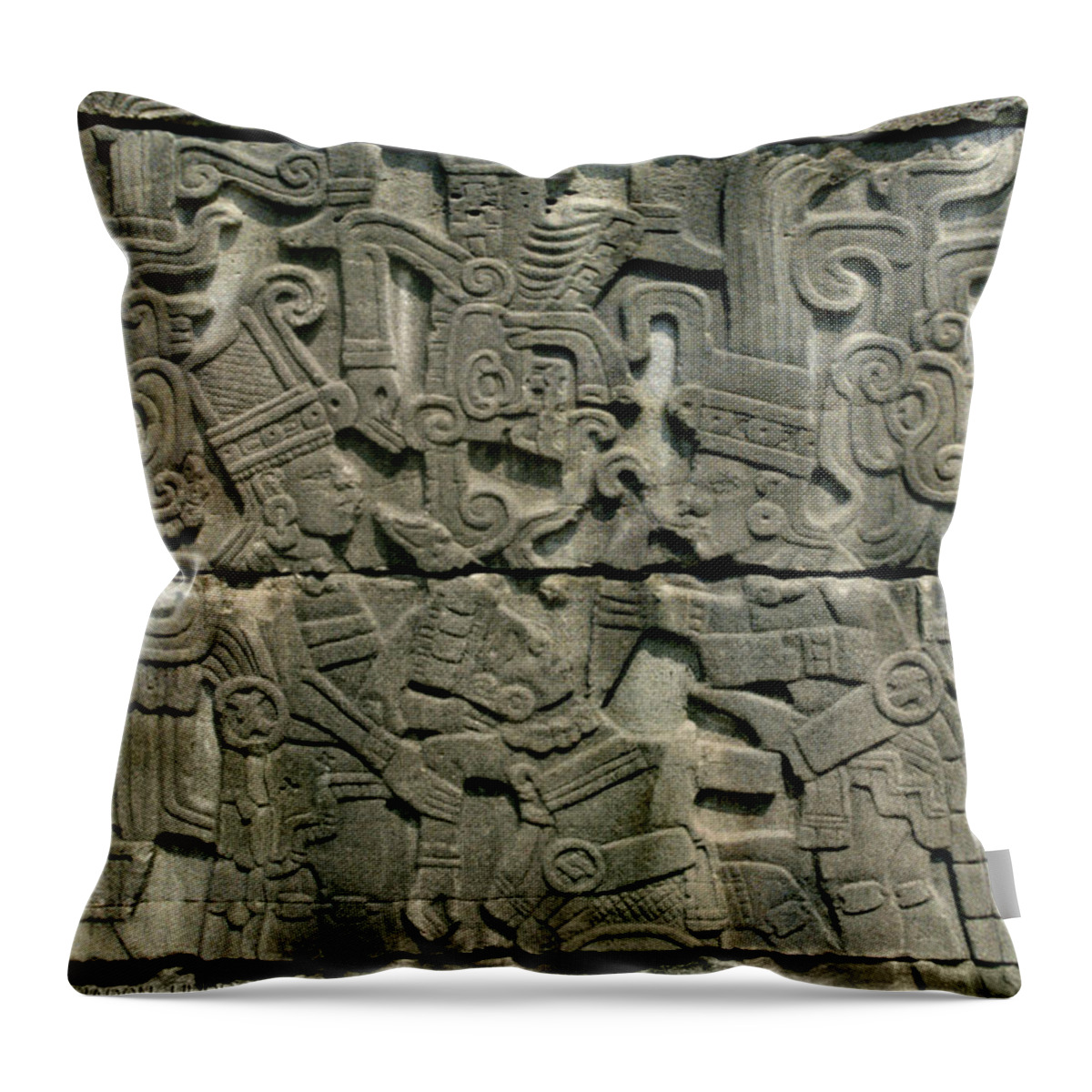 Print Throw Pillow featuring the photograph El Tajin art prints - Veracruz Sacrifice by Sharon Hudson
