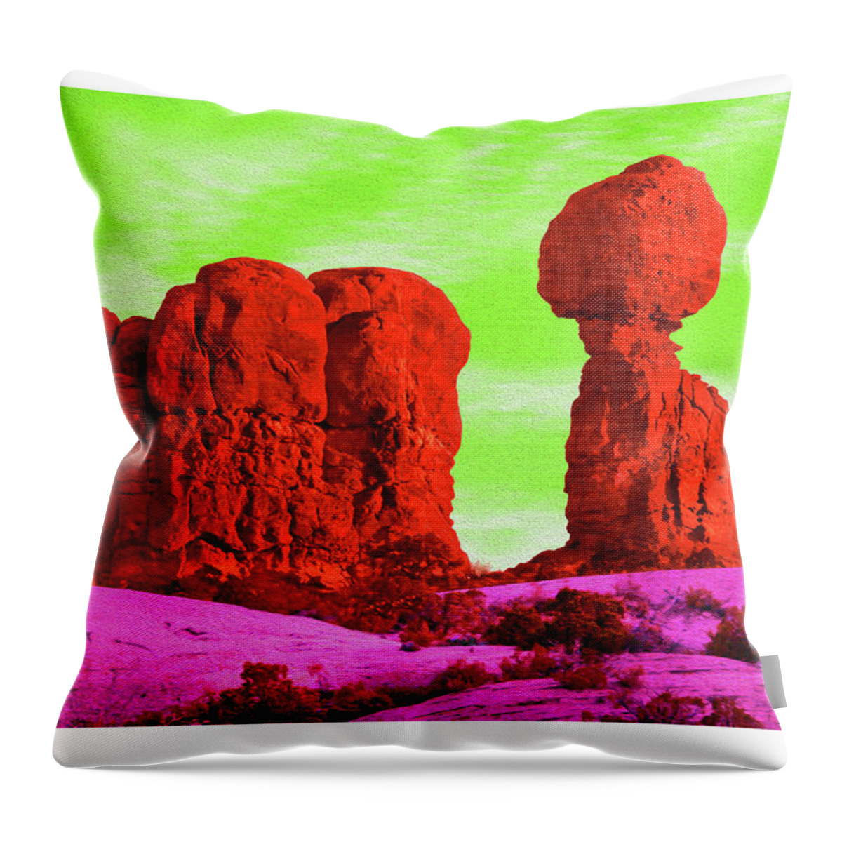 Pop Art Throw Pillow featuring the photograph Electric Southwest 3 by Mike McGlothlen