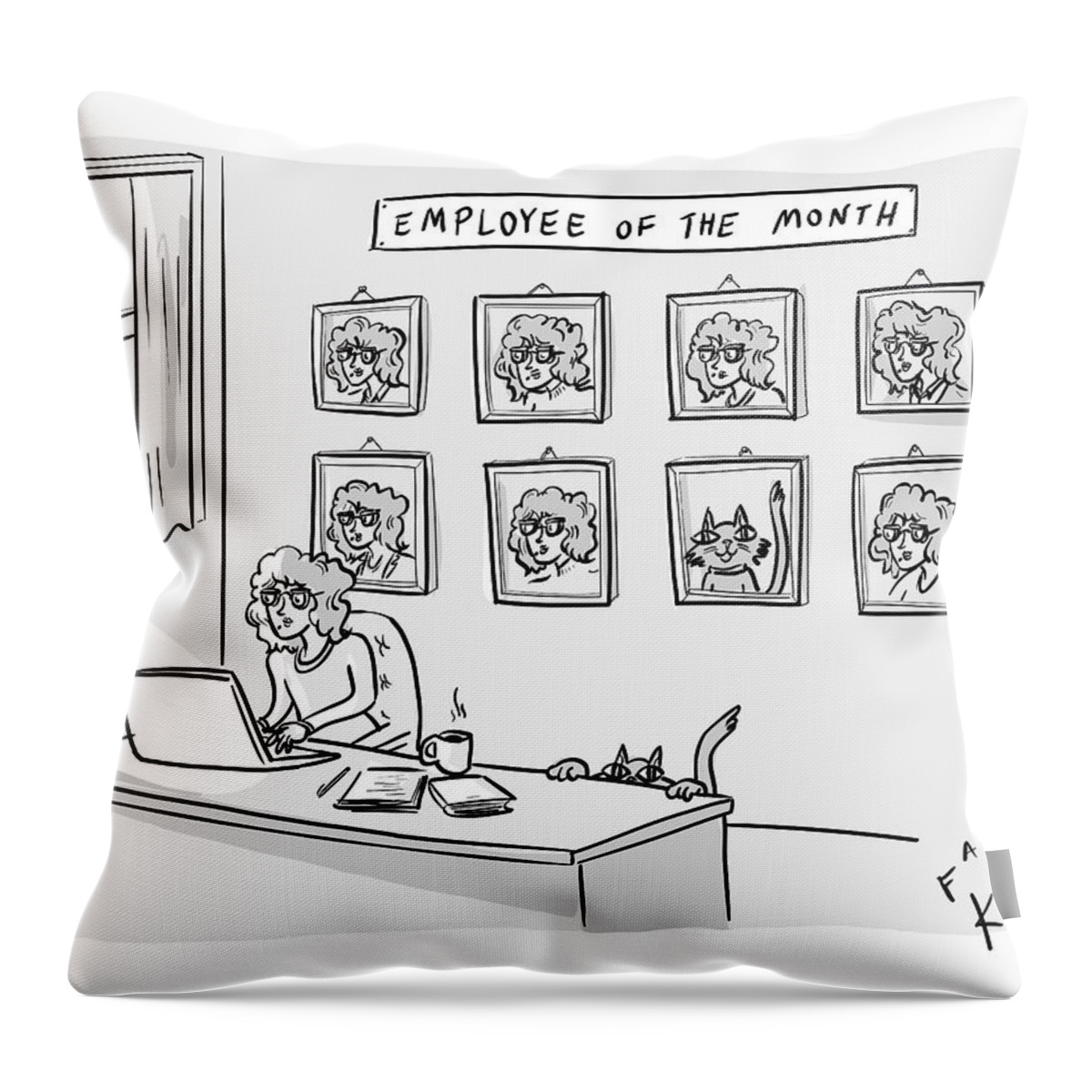 Employee Of The Month Throw Pillow