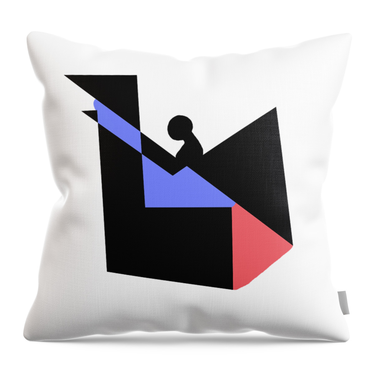 Abstract In The Living Room Throw Pillow featuring the digital art Escalator by David Bridburg