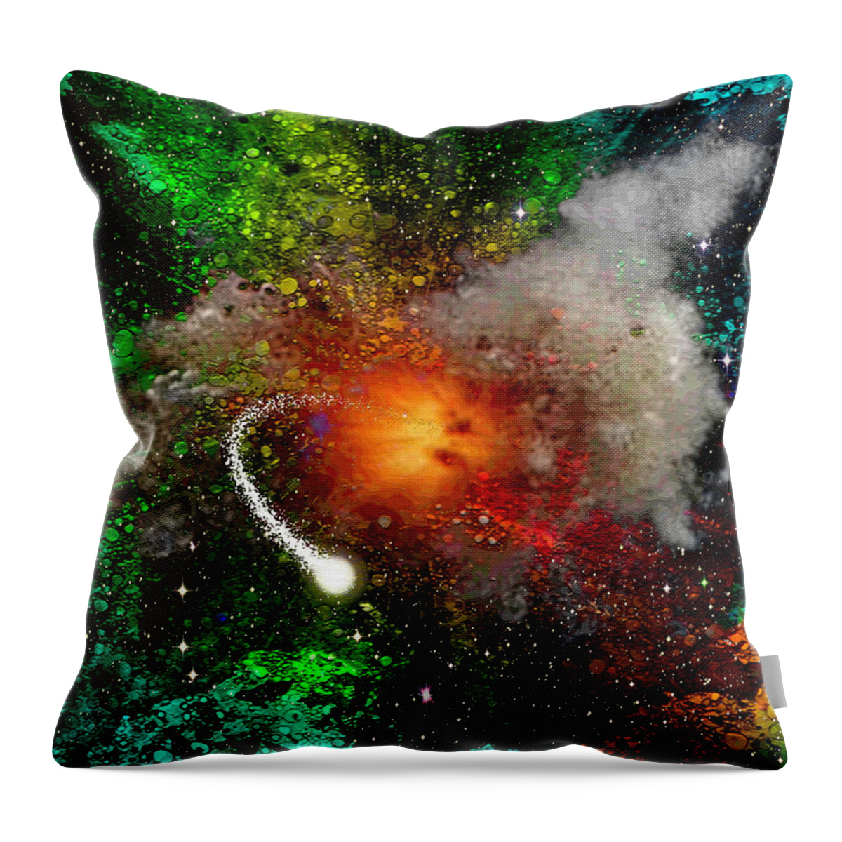 Abstract Throw Pillow featuring the digital art Escape by Don White Artdreamer