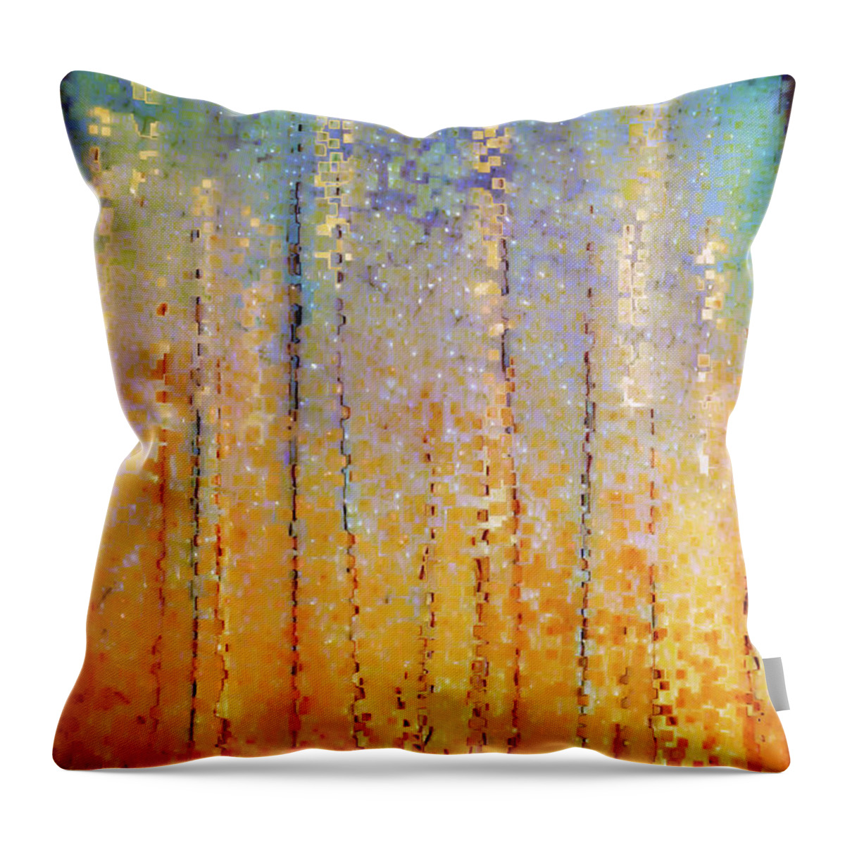 Romans; Gold; Brown; Black; Purple; Blue; Promise; Legacy Throw Pillow featuring the painting Everyone Who Calls. Romans 10 13 by Mark Lawrence