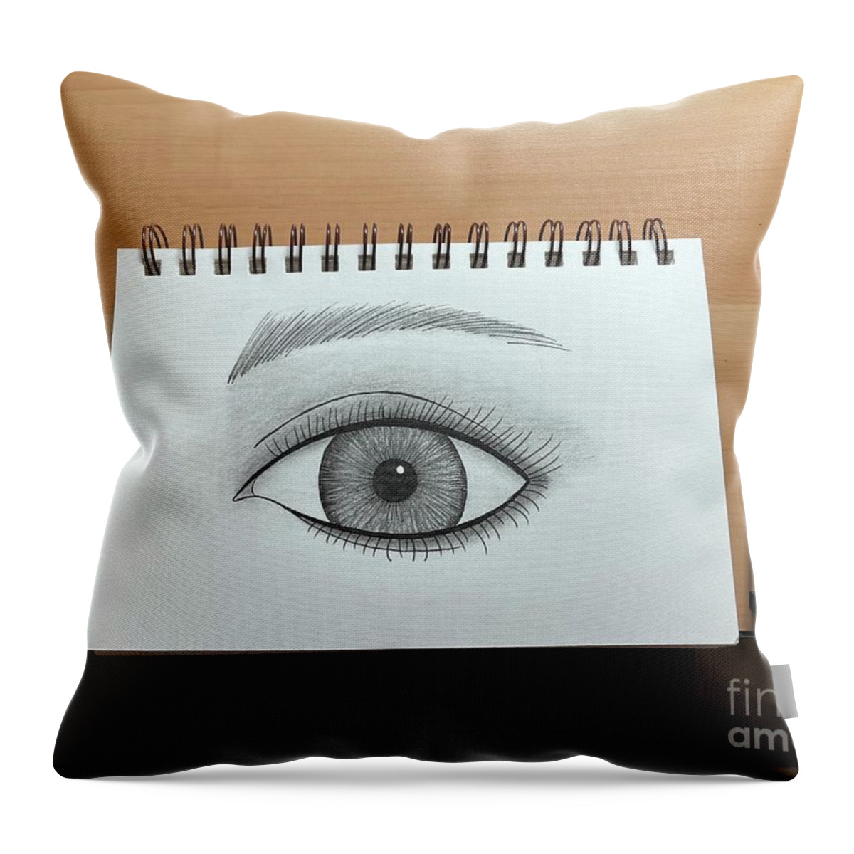  Throw Pillow featuring the digital art Eye challenge by Donna Mibus