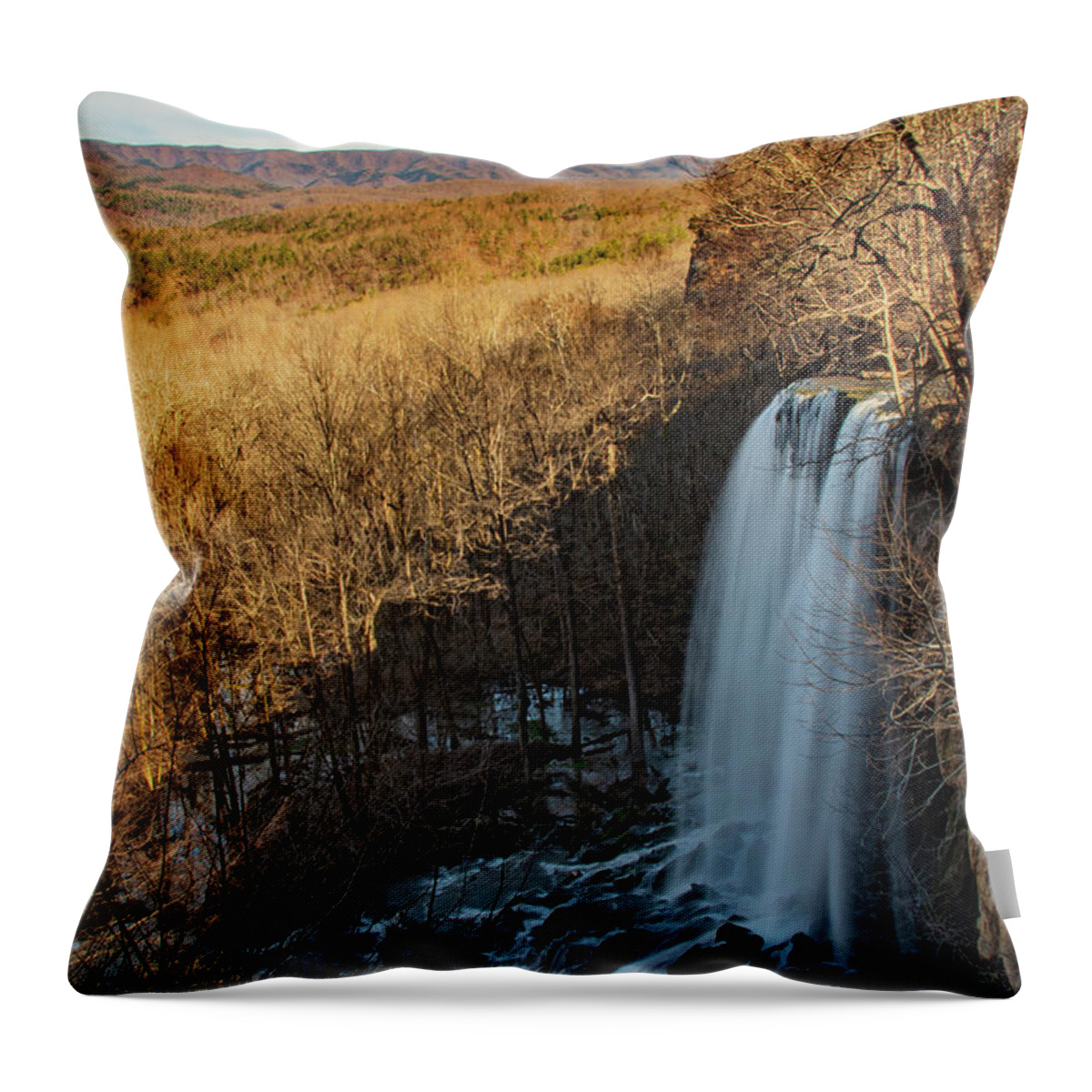 Falling Spring Falls Throw Pillow featuring the photograph Falling Spring Falls by Melissa Southern