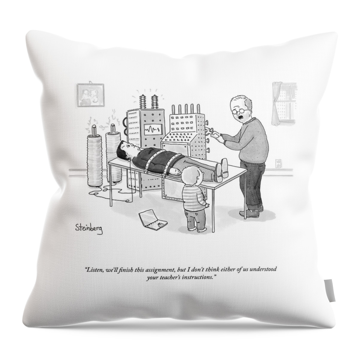 Finish This Assignment Throw Pillow