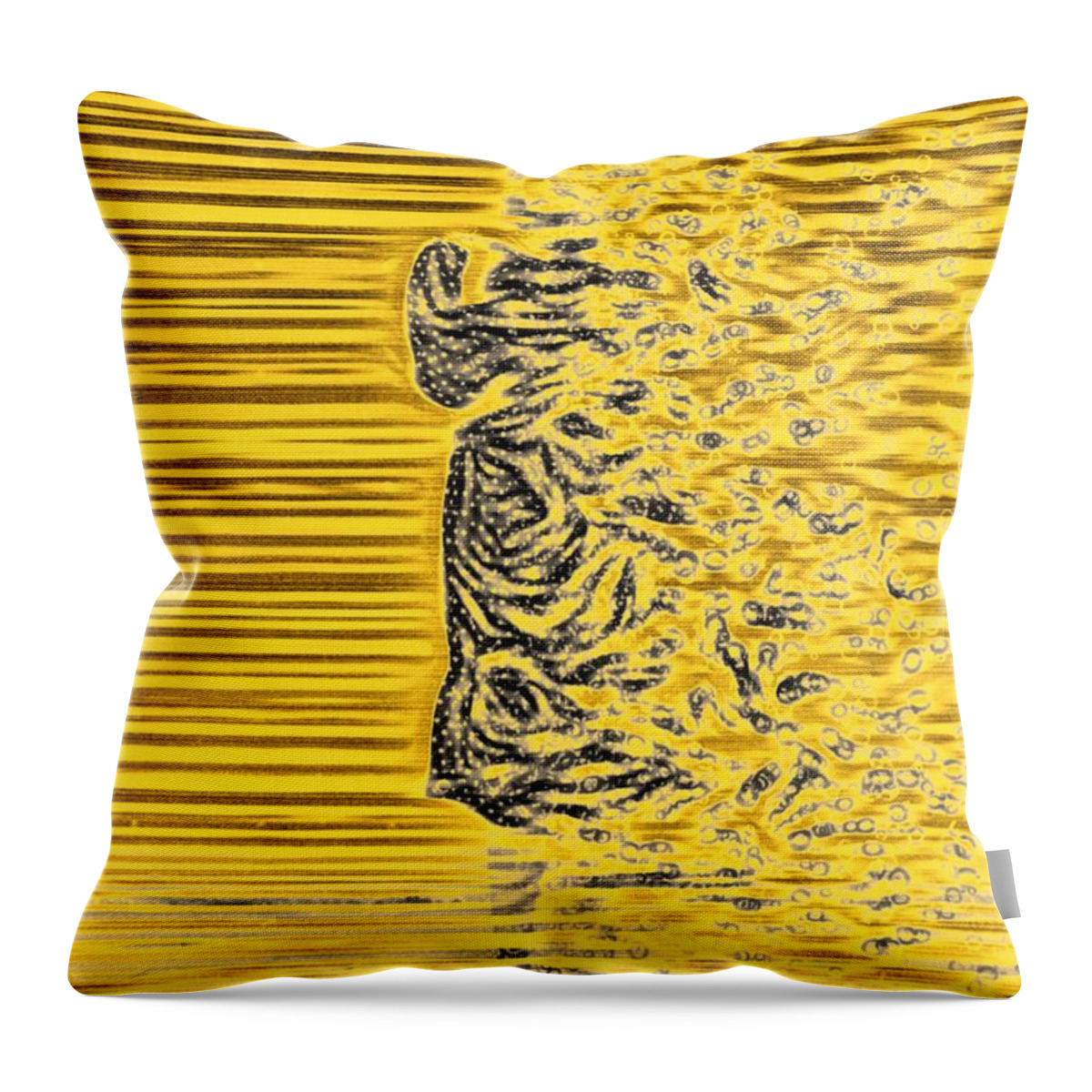 Abstract Throw Pillow featuring the digital art FiRE by Auranatura Art
