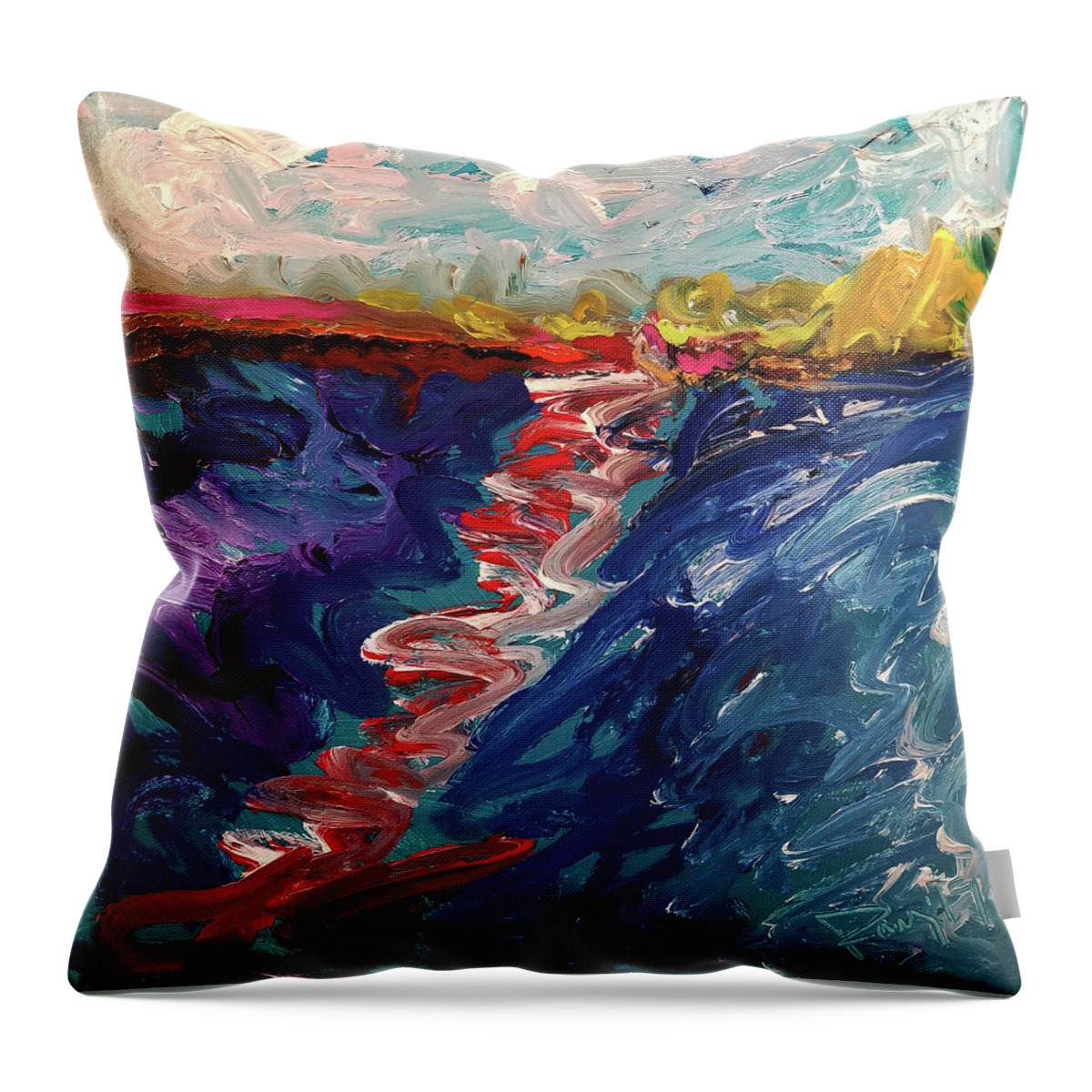 Fire Island Throw Pillow featuring the painting Fire Island by Banning Lary