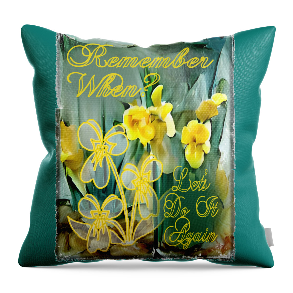 Floral Throw Pillow featuring the digital art Floral Date Night Remember When by Delynn Addams