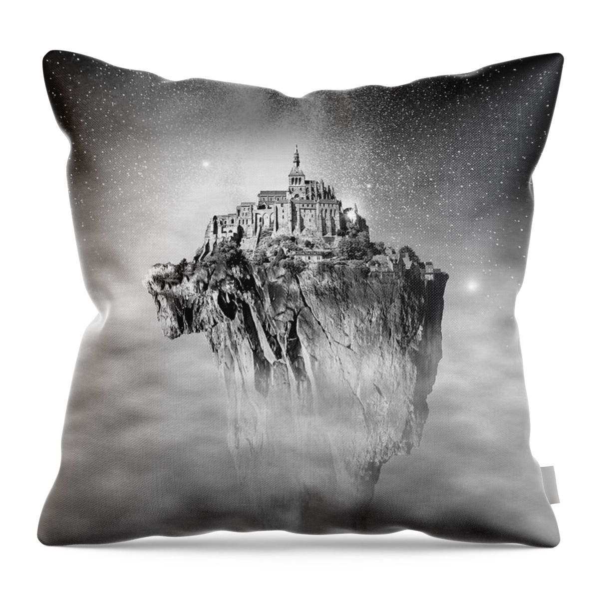 Fine Art Throw Pillow featuring the photograph Flying Castle by Sofie Conte