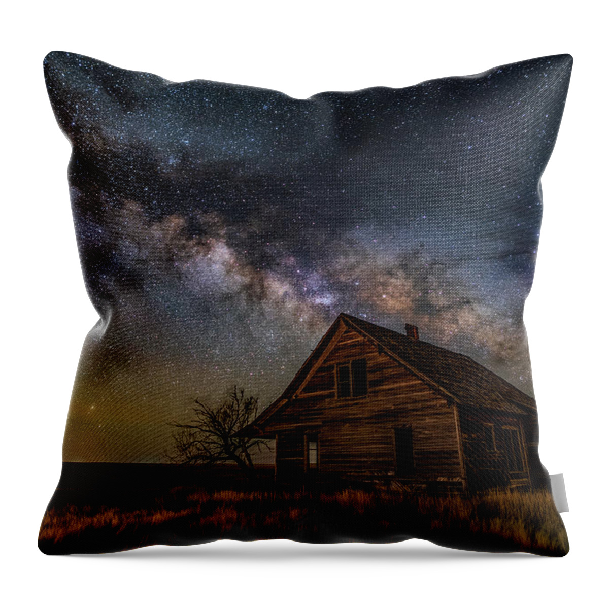 Milky Way Throw Pillow featuring the photograph Forgotten by Chuck Rasco Photography