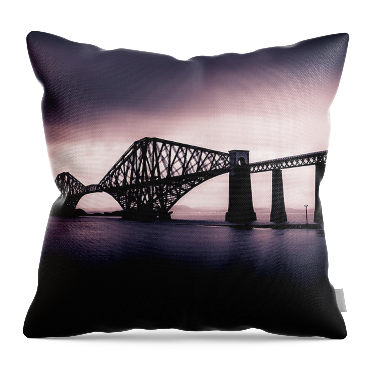 Bridge Throw Pillow featuring the photograph Forth Bridge, Scotland by Bradley Morris