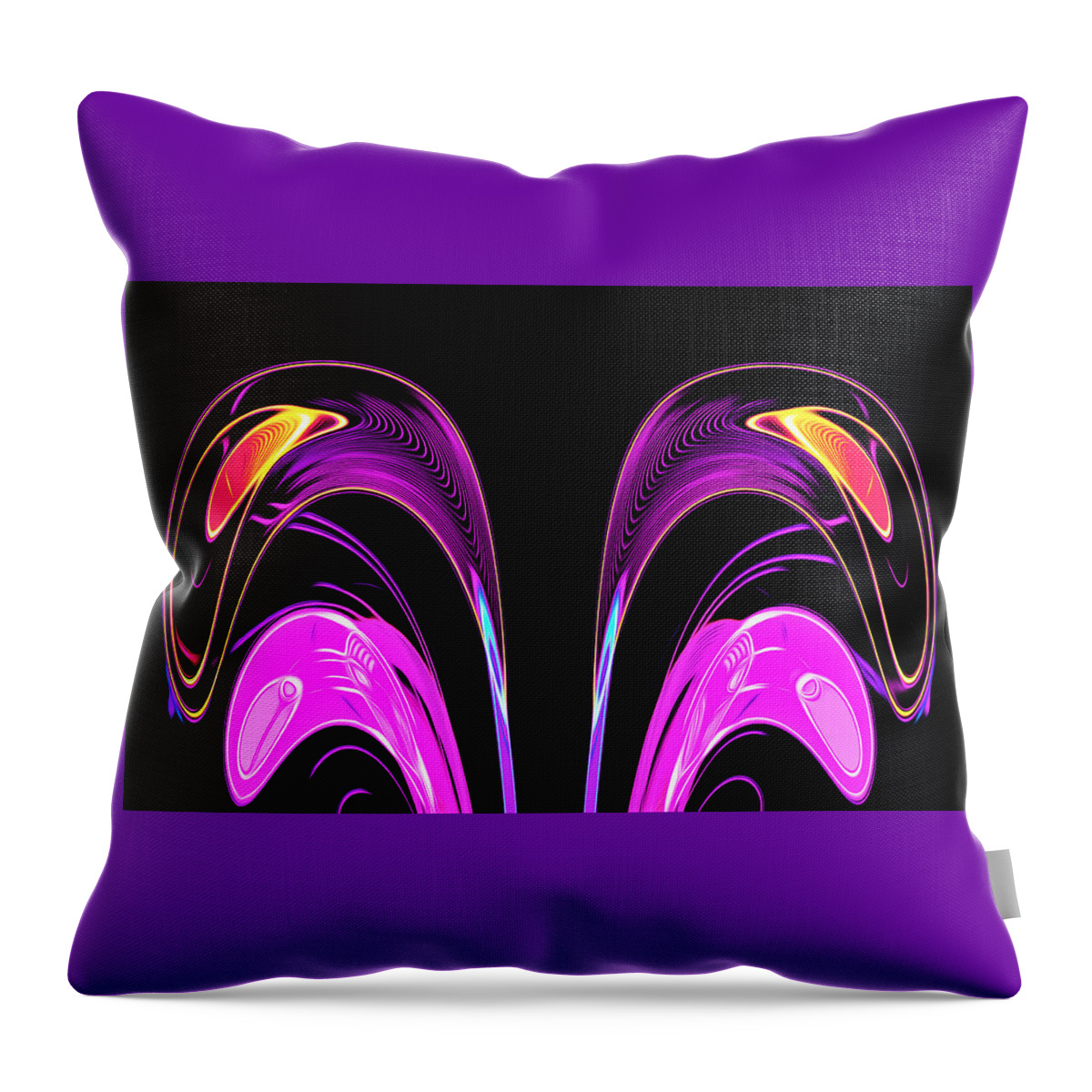 Abstract Throw Pillow featuring the digital art Fountain of Life - Abstract by Ronald Mills