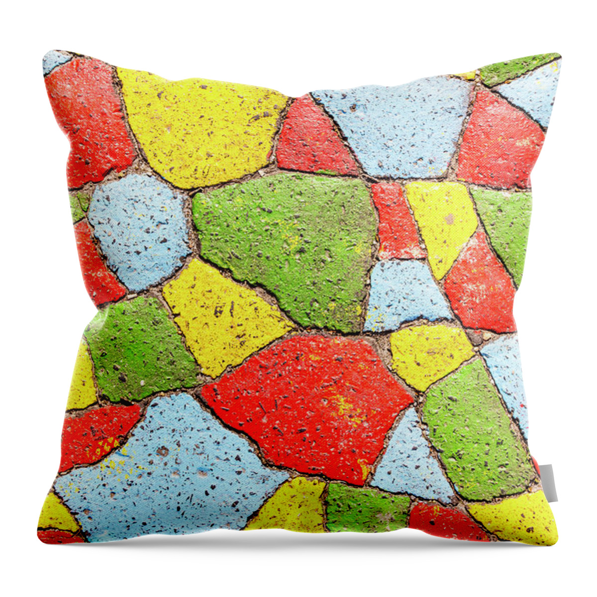 Asphalt Throw Pillow featuring the photograph Four color theorem by Viktor Wallon-Hars