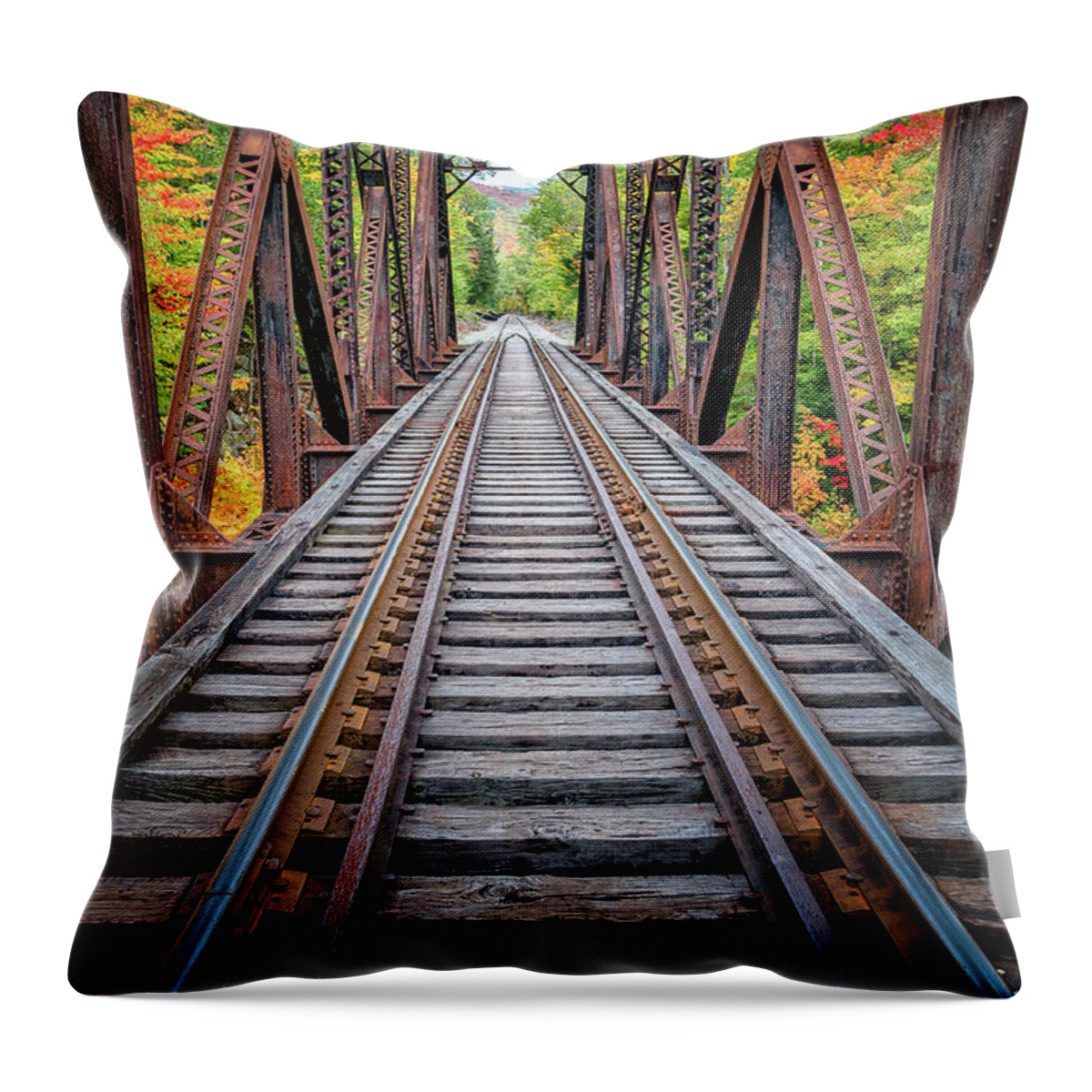 New Hampshire Throw Pillow featuring the photograph Fourth Iron, Autumn by Jeff Sinon