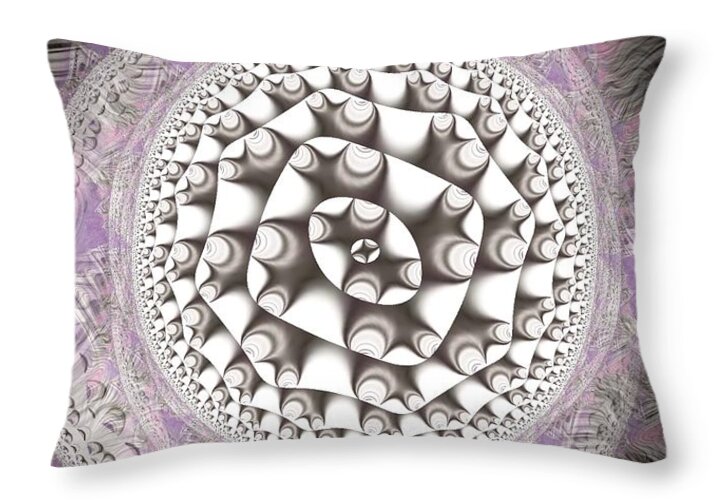  Throw Pillow featuring the digital art Fractal Chaos by Michelle Hoffmann