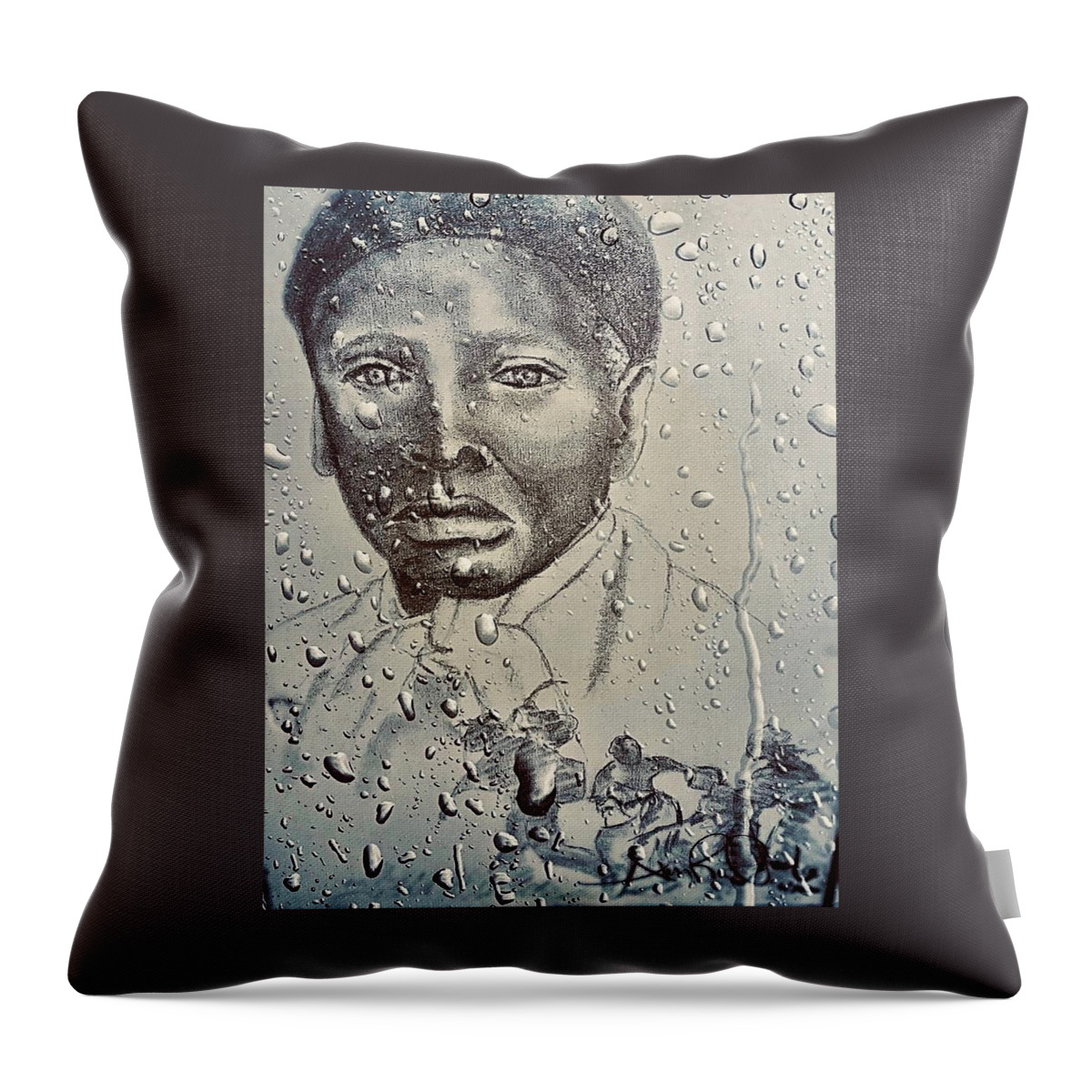  Throw Pillow featuring the mixed media Freedom by Angie ONeal