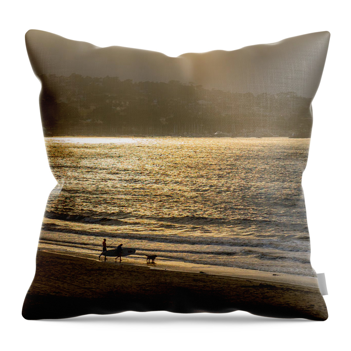 Beach Throw Pillow featuring the photograph Friday Afternoon at the Beach by Derek Dean