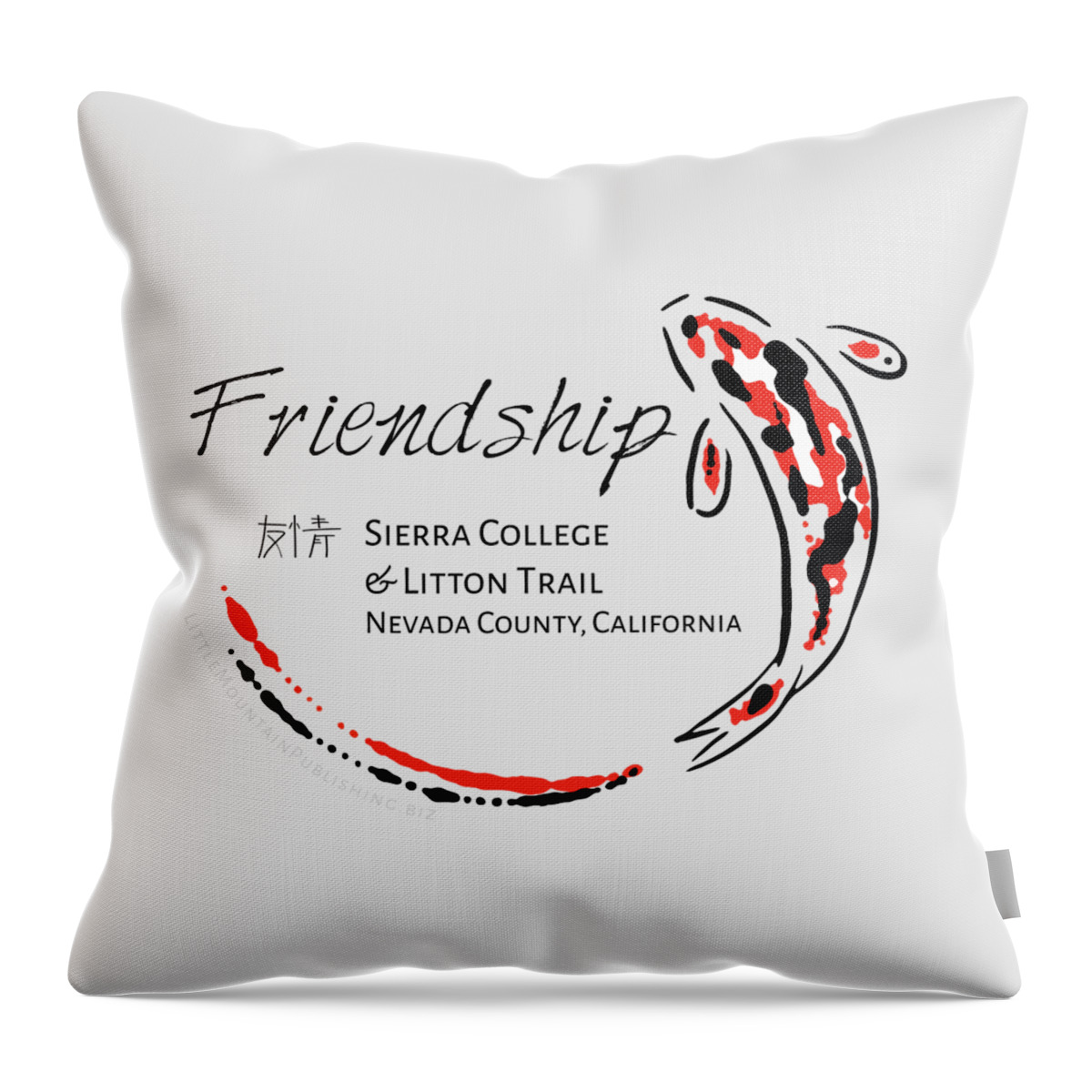Koi Throw Pillow featuring the digital art Friendship Koi by Lisa Redfern