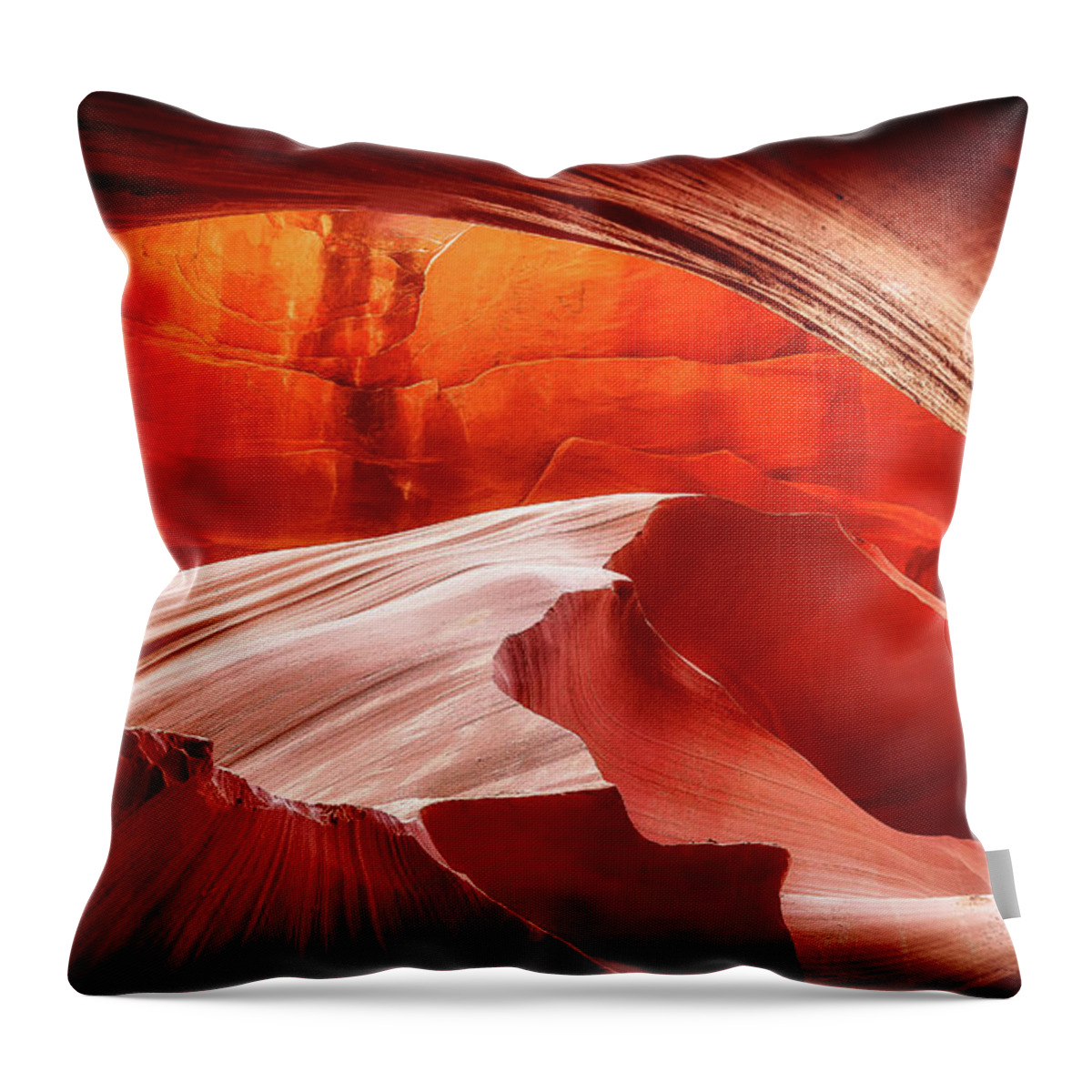 Antelope_canyon Throw Pillow featuring the photograph Frozen Dunes by Bradley Morris