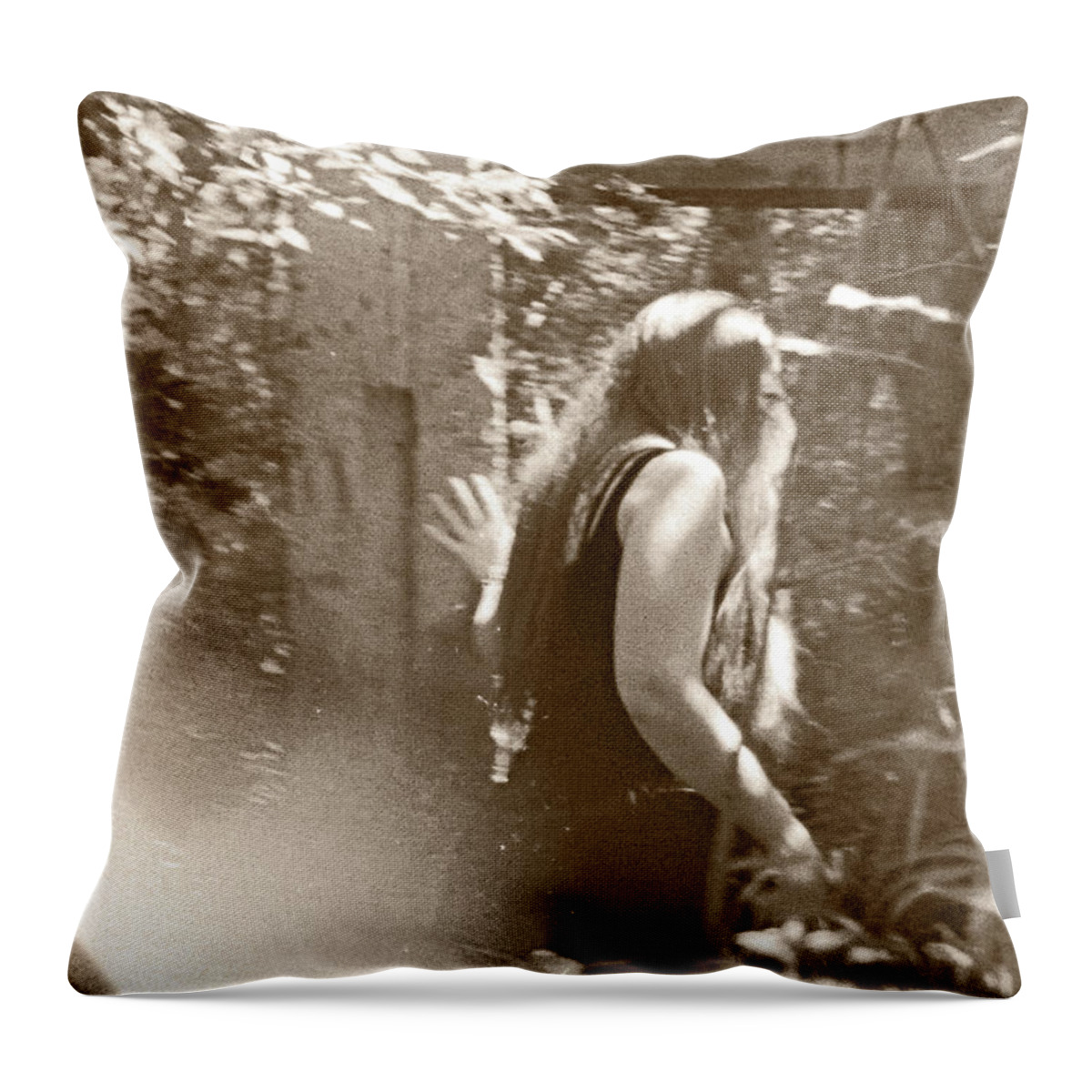 Gothic Throw Pillow featuring the photograph Frozen - Myna Aranea still no. 41 by Sv Bell