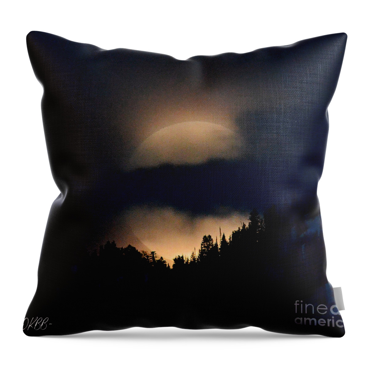 Full Moon Throw Pillow featuring the photograph Full Flower Moon #5 by Dorrene BrownButterfield