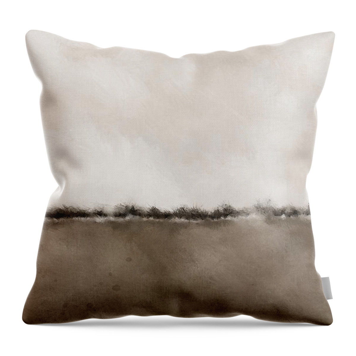 Abstract Landscape Throw Pillow featuring the digital art Further Away Than You Think by Shawn Conn