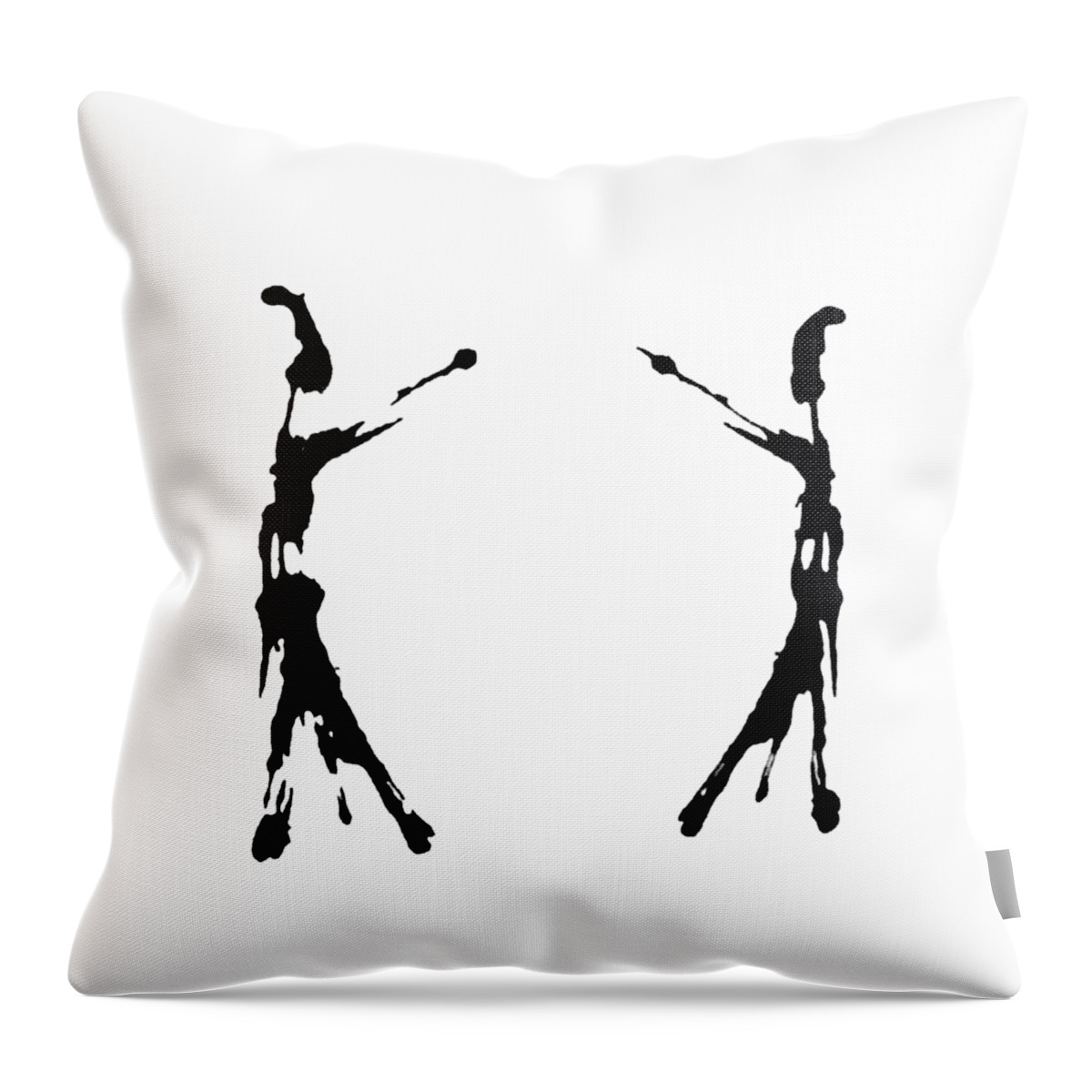 Abstract Throw Pillow featuring the painting Galactic Gunslingers by Stephenie Zagorski
