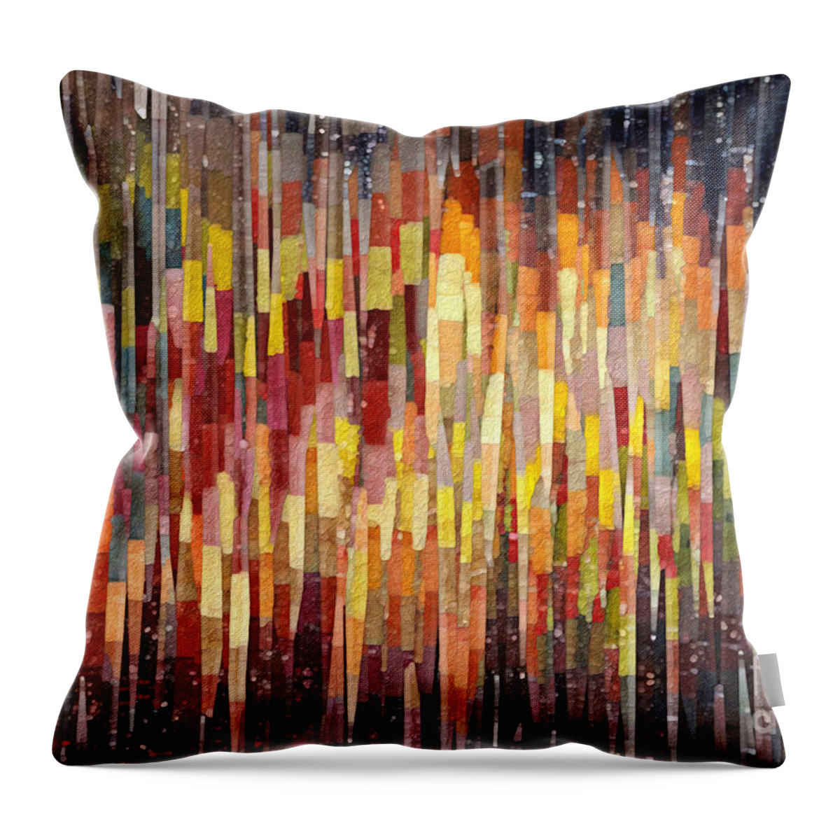 Red Throw Pillow featuring the mixed media Galatians 5 22-23. The Fruit Of The Spirit. by Mark Lawrence