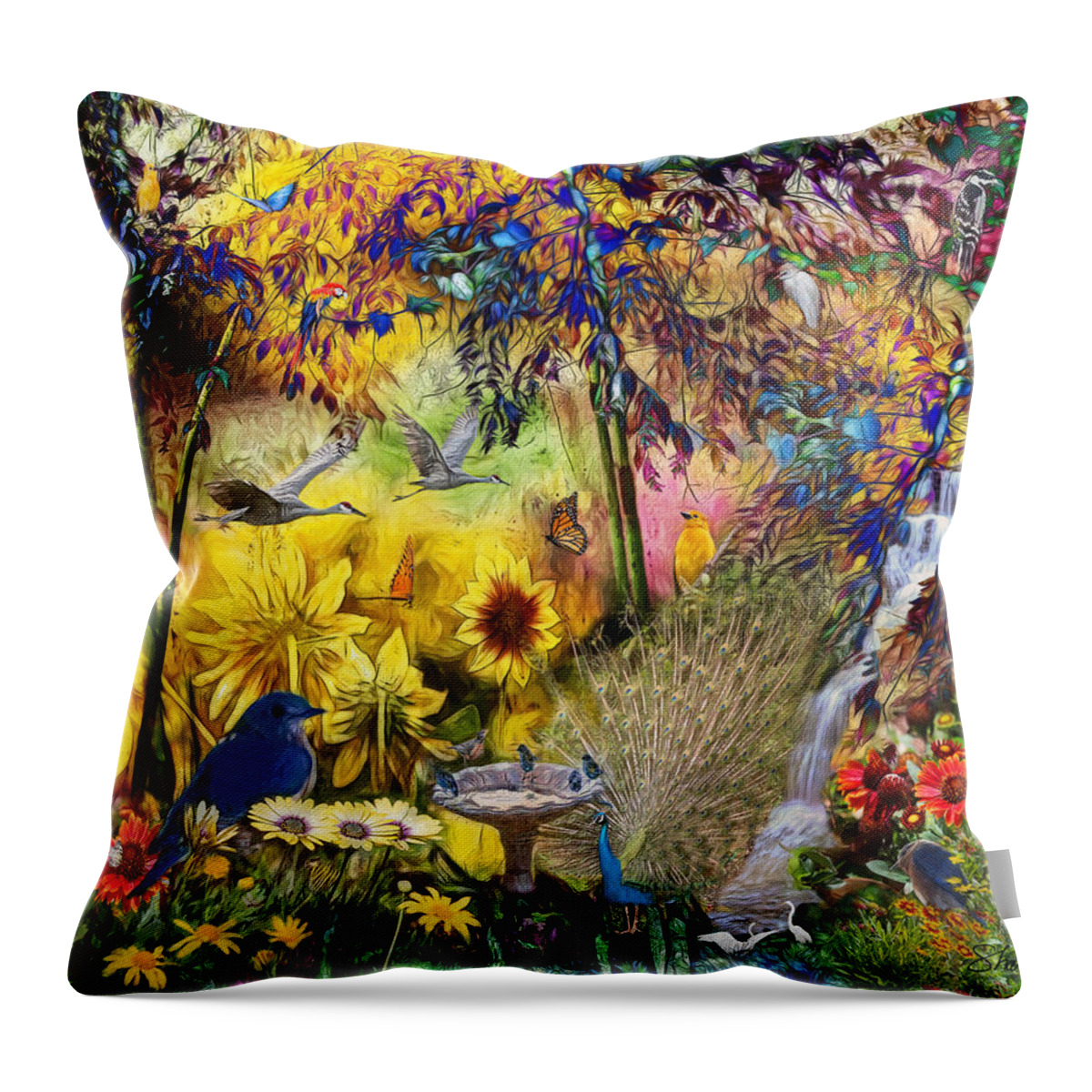 Garden Throw Pillow featuring the photograph Garden Daydream by Shara Abel