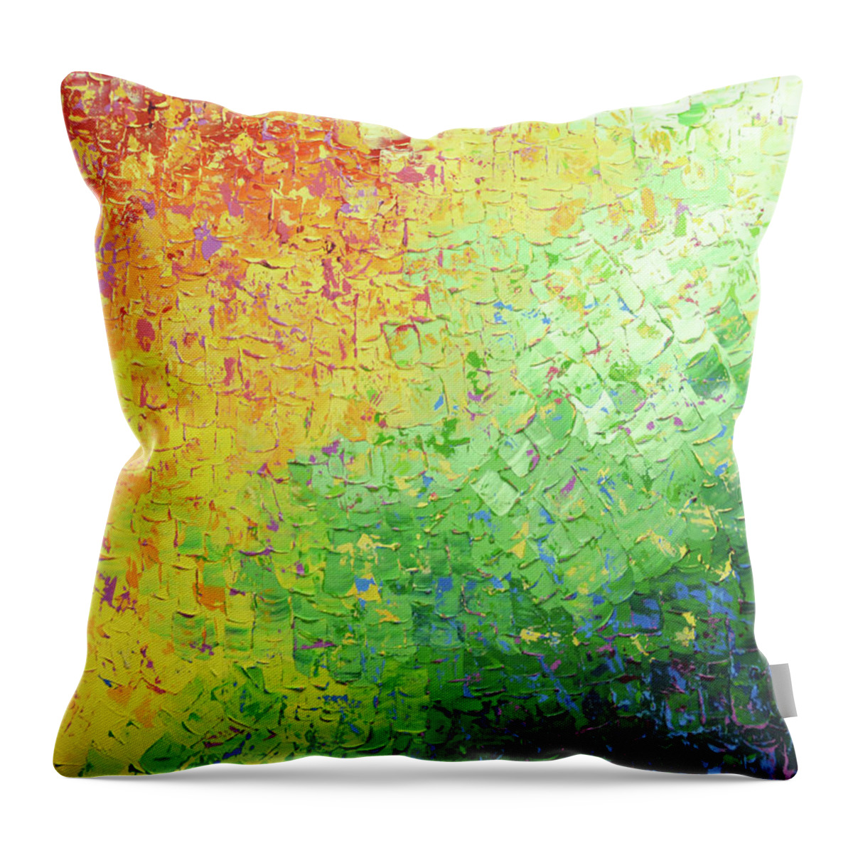  Throw Pillow featuring the painting Garden Party by Linda Bailey