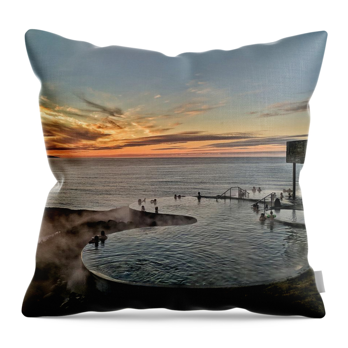 Sunset Throw Pillow featuring the photograph GeoSea Iceland by Yvonne Jasinski