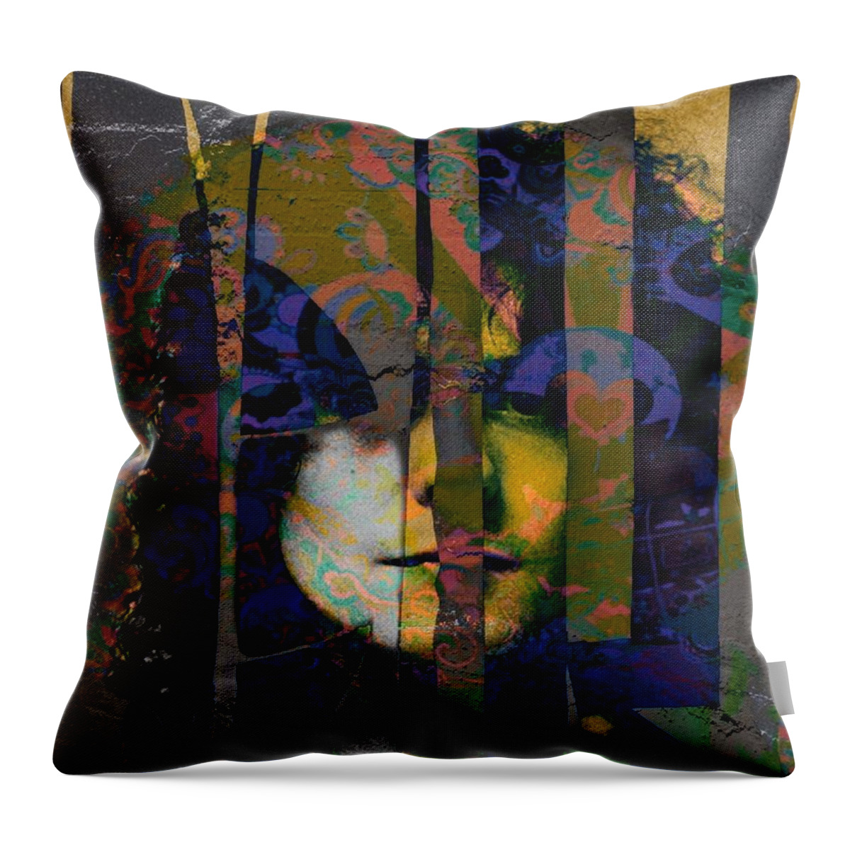 Marc Bolan Throw Pillow featuring the digital art Get It On - Marc Bolan by Paul Lovering