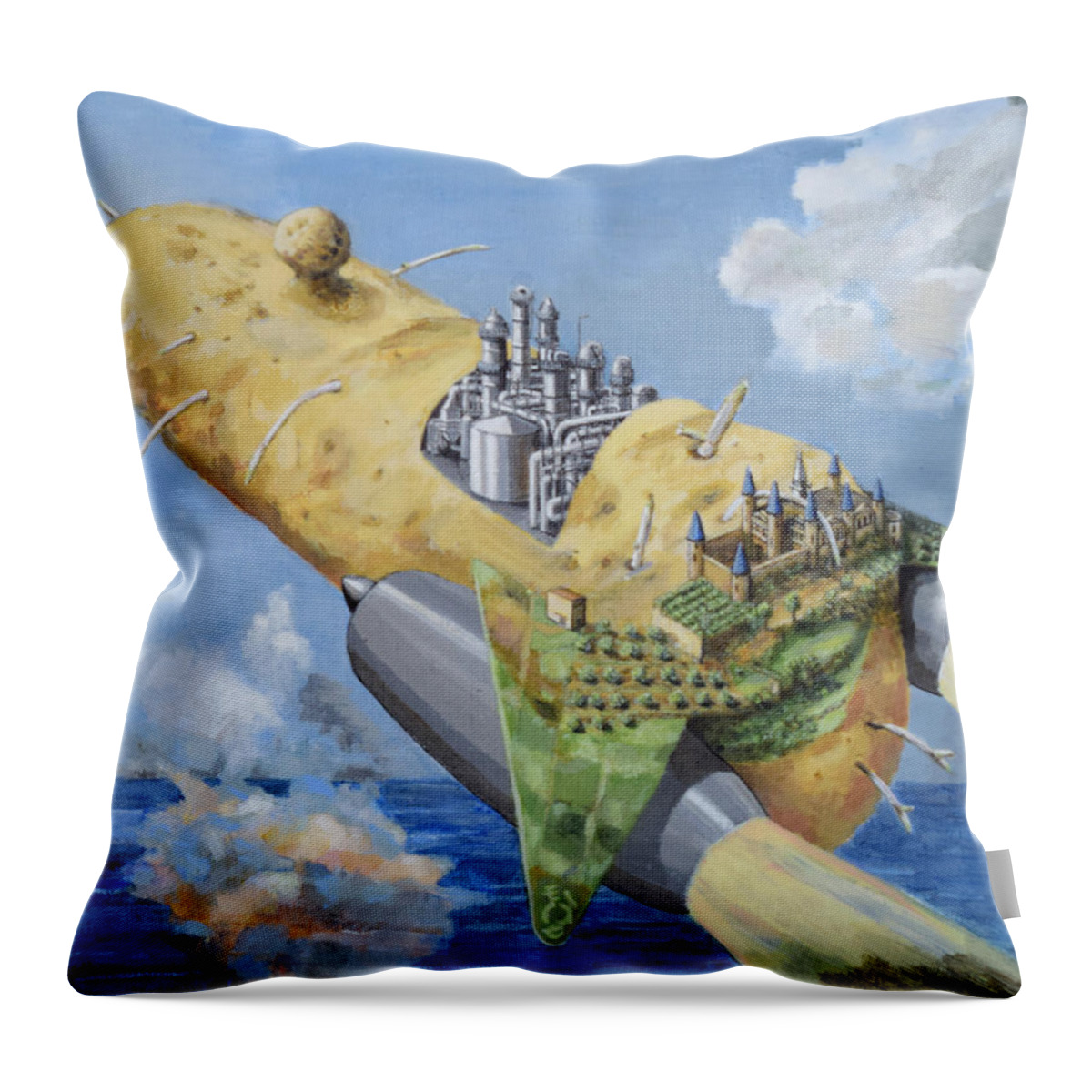 Sea Giant Throw Pillow