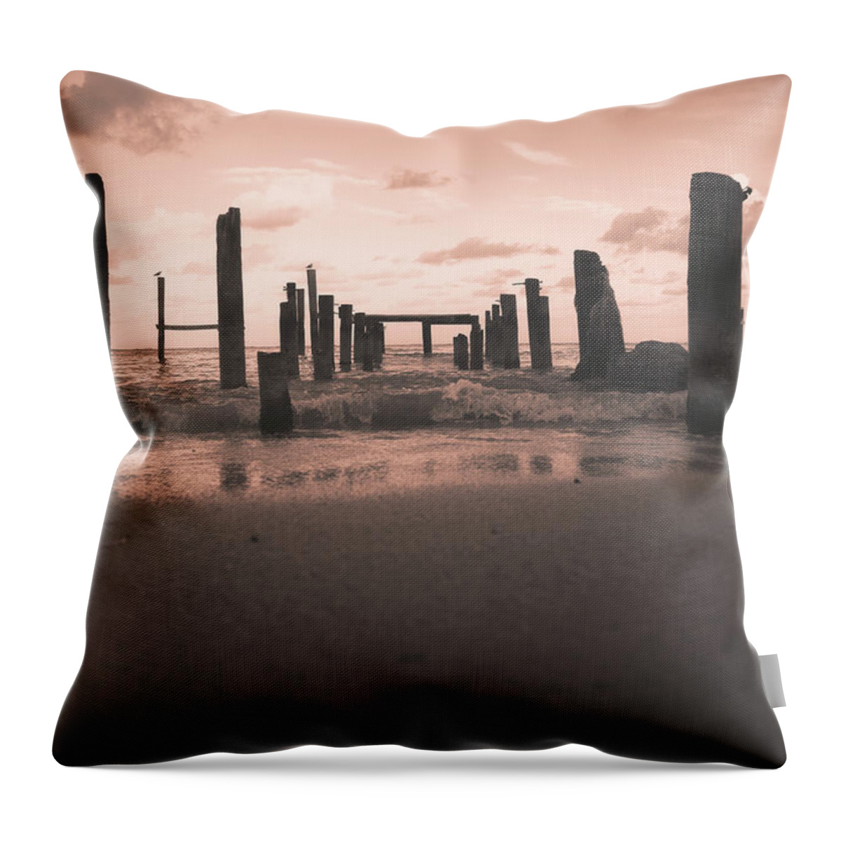  Beach Throw Pillow featuring the photograph Glo by Gian Smith