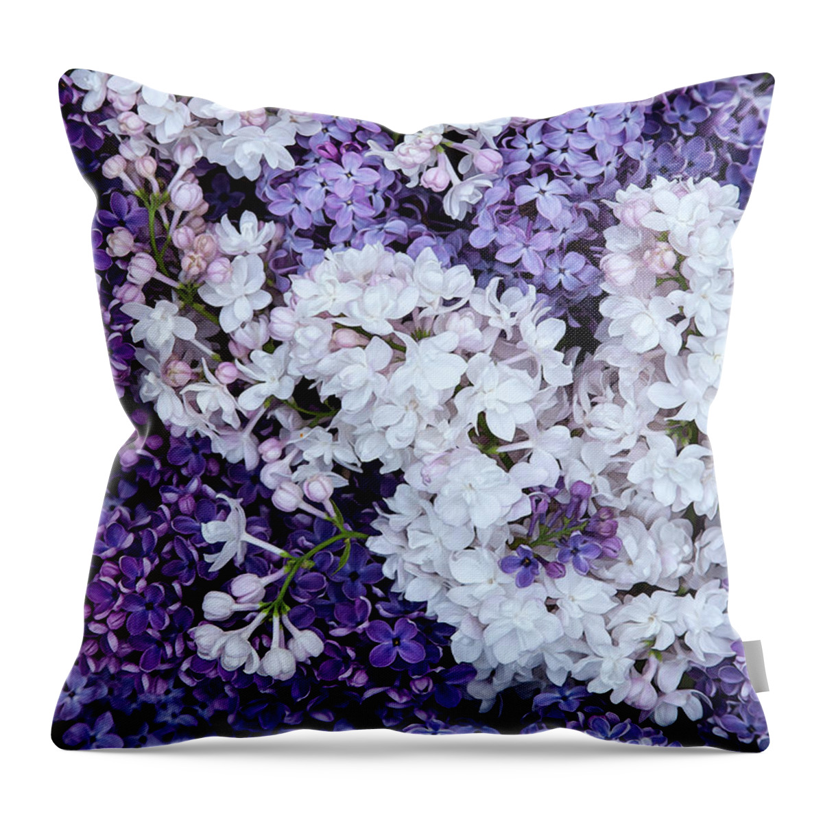 Face Mask Throw Pillow featuring the photograph Glorious Lilacs by Theresa Tahara