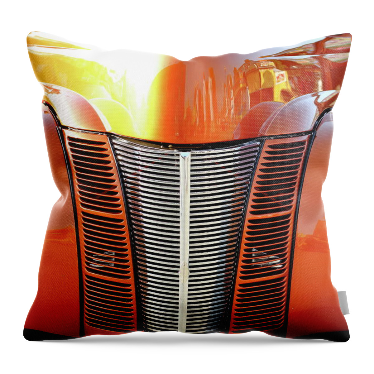 Car Throw Pillow featuring the photograph Glowing by Lens Art Photography By Larry Trager