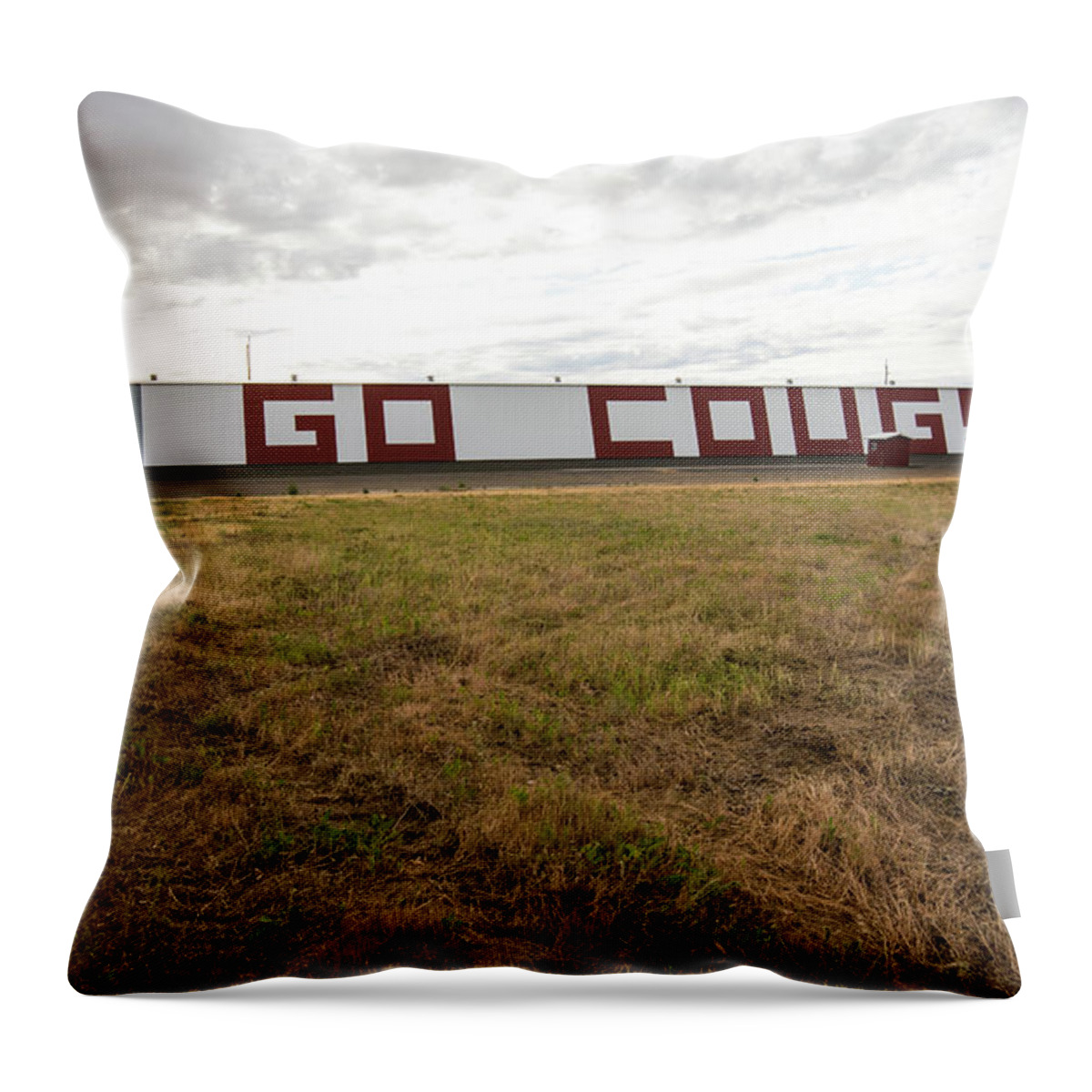 Go Cougs Throw Pillow featuring the photograph Go Cougs by Tom Cochran