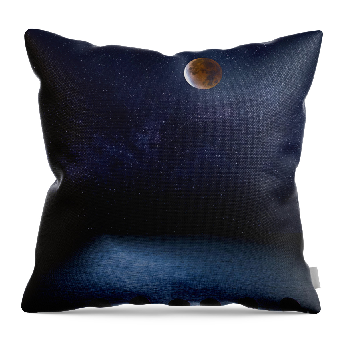Beaver Moon Throw Pillow featuring the photograph God's Home Theater by Sandra Rust