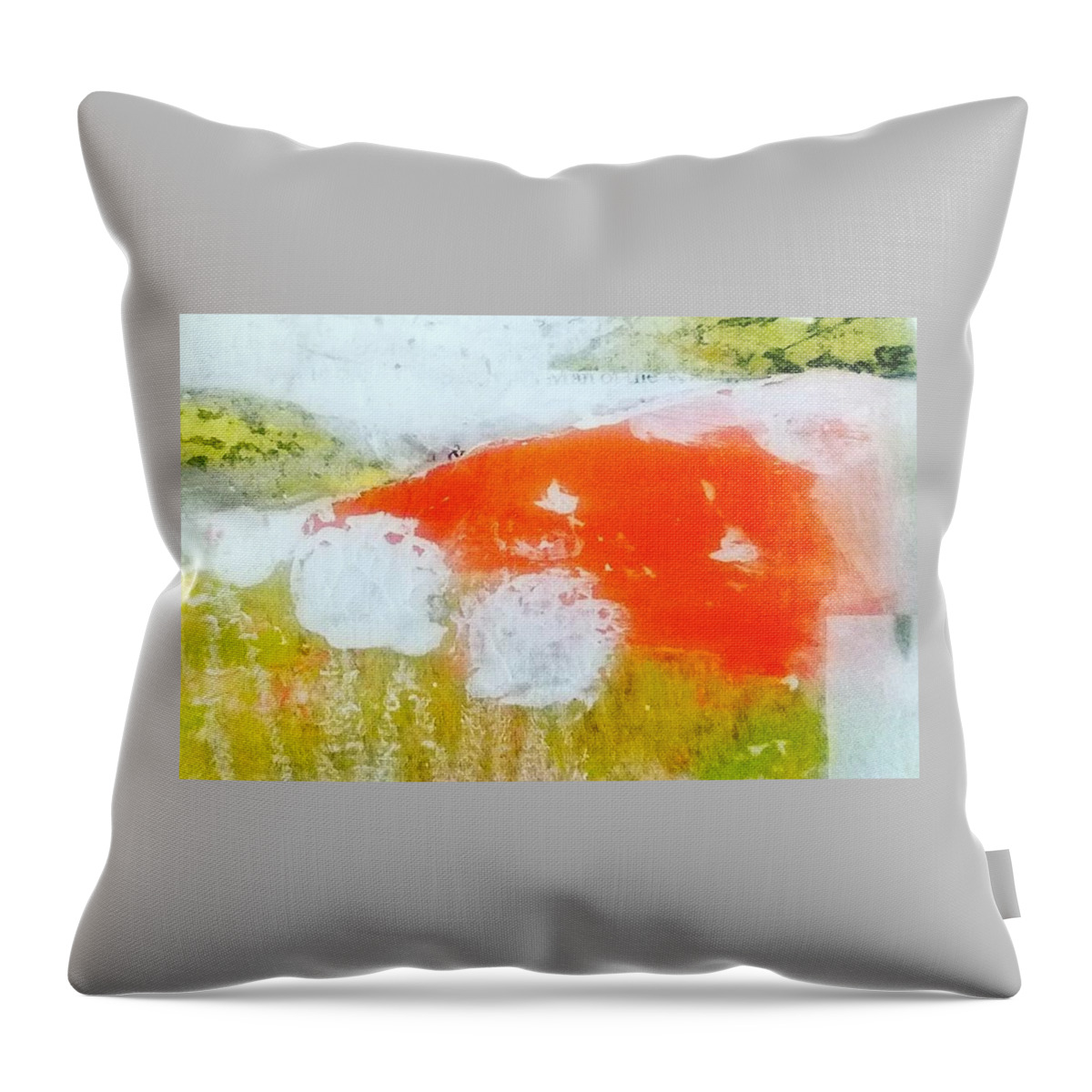 Acrylic Throw Pillow featuring the painting Golddust by Patricia Byron