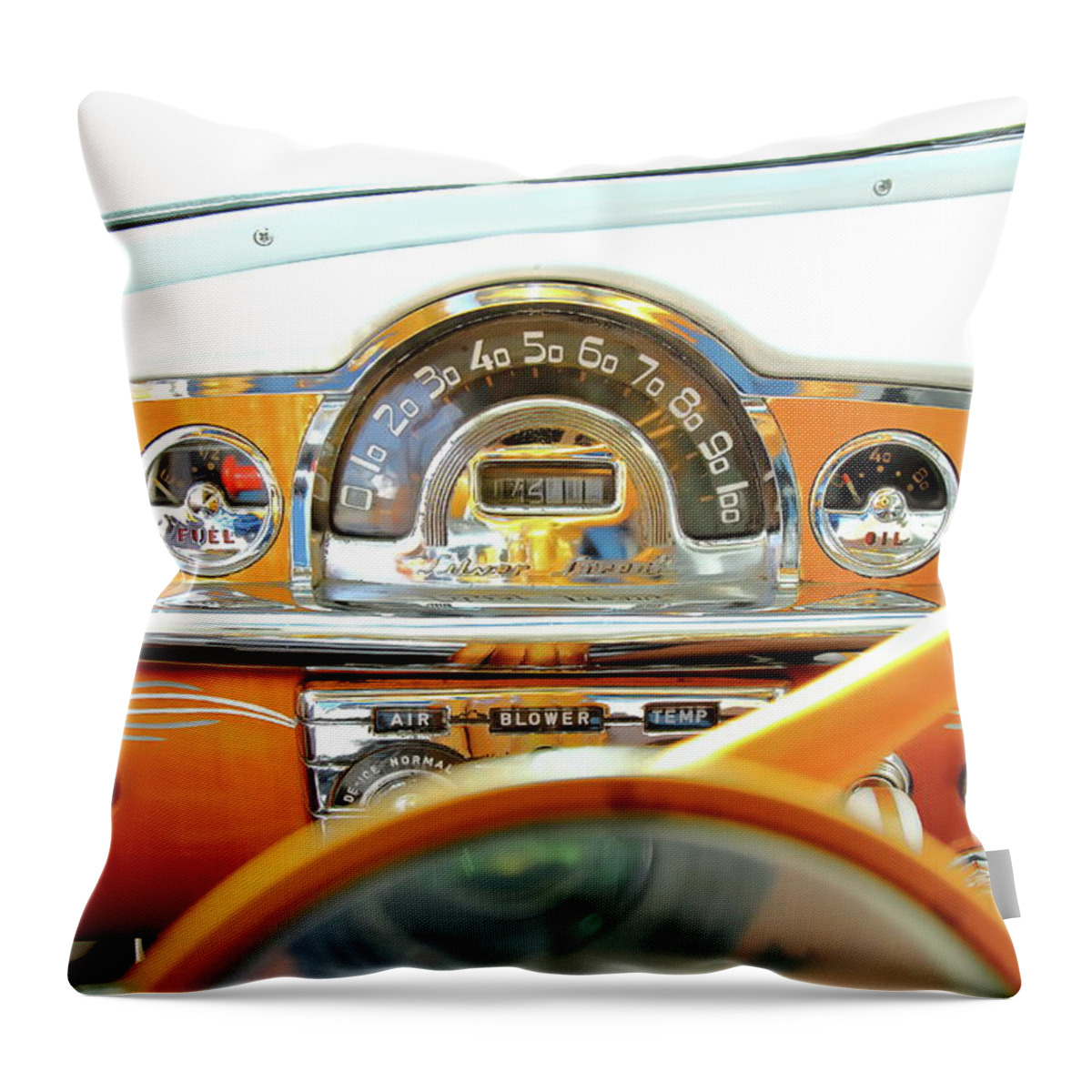 Pontiac Throw Pillow featuring the photograph Golden Dash by Lens Art Photography By Larry Trager