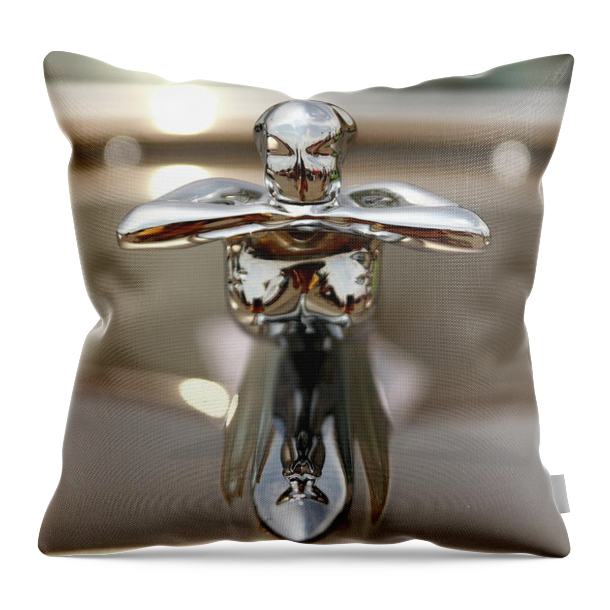 Ornament Throw Pillow featuring the photograph Golden Lady by Lens Art Photography By Larry Trager